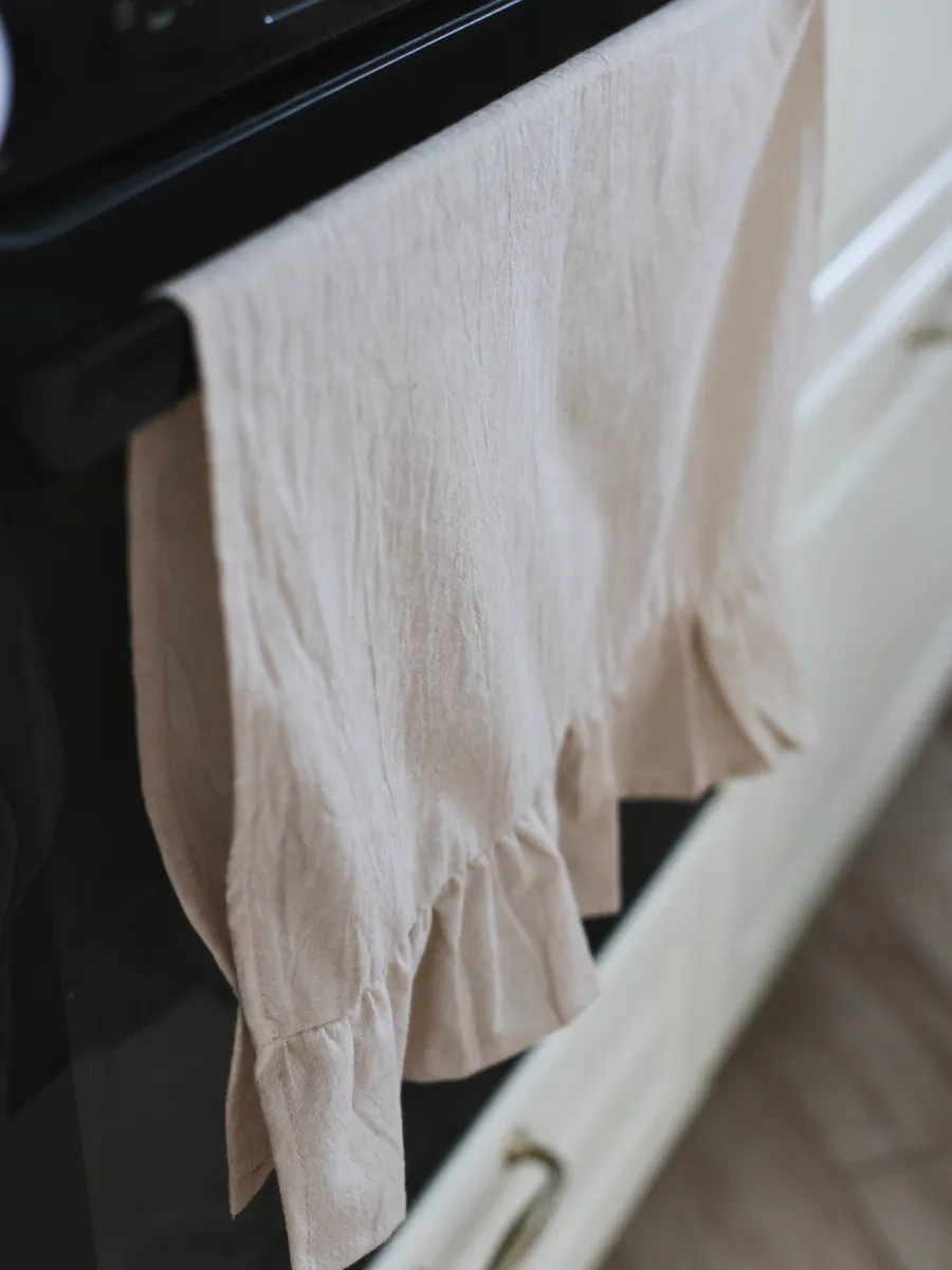 Home Lovers Fırfırlı Mutfak Havlusu Seti 2 Adet 275263930 Bej