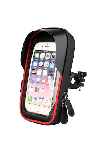 Voguecode Bisiklet Su Geçirmez Cep Telefonu Tutucusu Kırmızı Dikiz Aynası Yok 2m3z4z