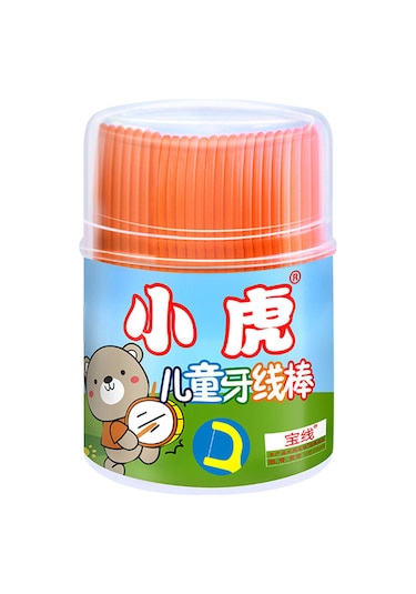 Mufunye Çocuklar İçin Pratik Ve Güvenli 50'li Diş İpi Seti, Taşınabilir Plastik Kutu İçinde.