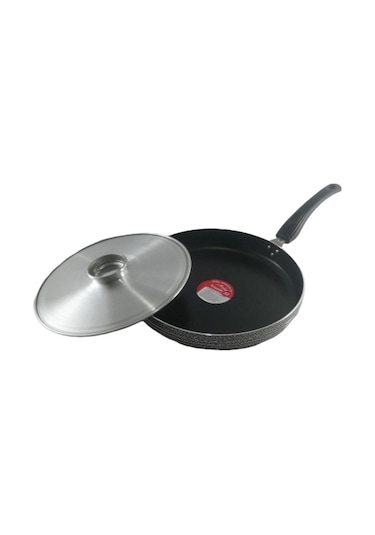 Dum Tv 32 Çift Katlı Teflon Özel Giresun Kızartma Tavası 32 Numara Siyah