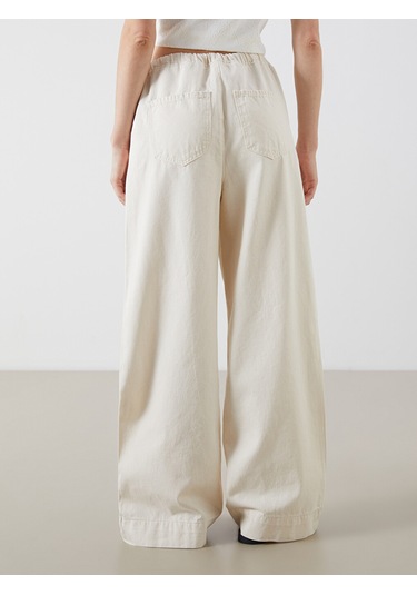Lcw Jeans Bej Wideleg Kadın Jean Pantolon