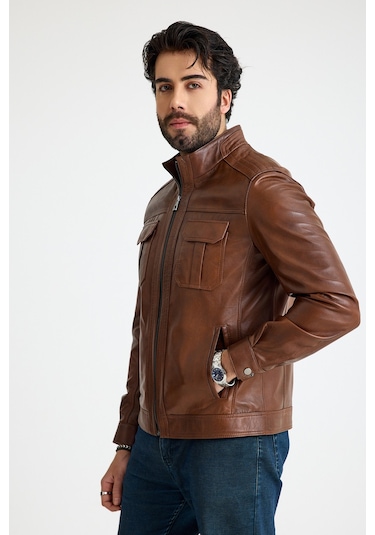 Franko Armondi Klasik Erkek Deri Ceket E69-er-301 Fındık
