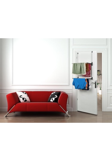 Biricik Kapı Arkası 2 Katlı Çamaşır Kurutmalık Siyah