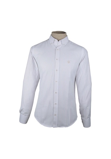Cengiz İnler İnce King Çizgi Slim Fit Erkek Gömlek 001