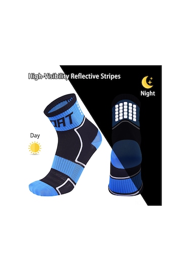 Teltree Gece Bisiklet Sokağı Işıklı Reflektörlü Çorap - Nylon, Nem Emici, Xl 43-44 Yeşil Yeşil