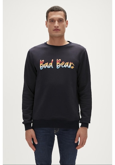 Bad Bear Sweatshirt Manuscrıpt Crewneck / Lacivert Erkek 23.02.12.016 001 Bad Bear Sweatshirt Manuscrıpt Crewneck / Lacivert Erkek 23.02.12.016 001
