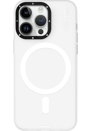 İphone 15 Pro Max Uyumlu Kılıf Magsafe Şarj Özellikli Youngkit Hidden Sand Serisi Kapak Mavi