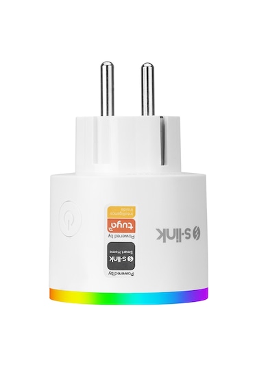 S-link Sl-03 16a Akım Korumalı Akıllı Priz Rgb Işıklı 2.4 G Wıfıbt Tuya Destekli