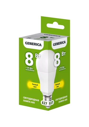 Generica E27 Led Ampul 8w 3000k Sıcak Işık 5 Adet 228346411