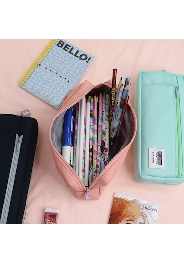 Willowhaven Qh2012 Çok Fonksiyonlu Taşınabilir Büyük Kapasiteli Kalem Kutusu Mavi 23x5x9cm Kanvas Kullanım: Kırtasiye Mavi