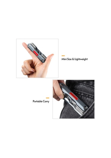 Reedark 6 Fonksiyonlu Katlanabilir Tornavida Ve Altıgen Anahtar Takımı - Taşınabilir Çok Amaçlı Alet Seti