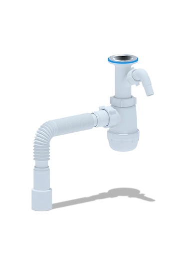 Anı Plast 1 1/2"x40 Paspaslı Ve Salida Ahzarlı Mutfak Eviye Sifonu 316836864