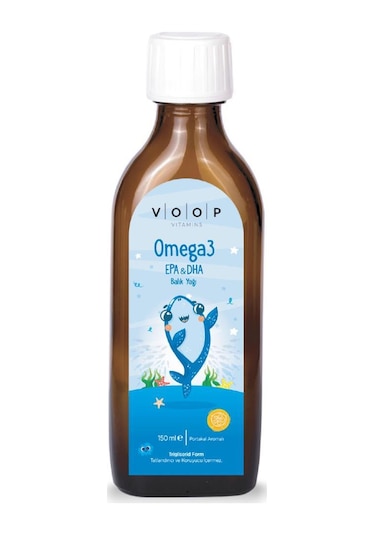 Voop Omega 3 Balık Yağı Şurup Portakal Aromalı 150   ML