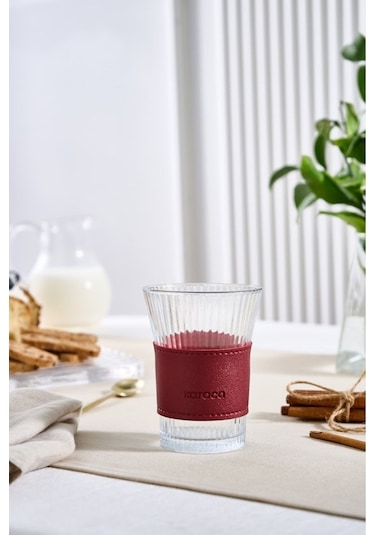 Karaca  Leather Cool Touch Latte Bardağı 210 Ml Kırmızı