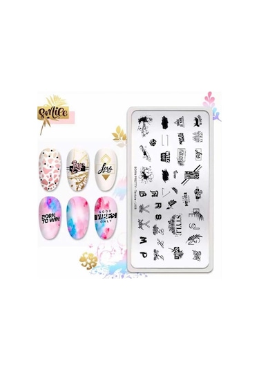 Born Pretty Stamper Desen Plakasi Texture L008