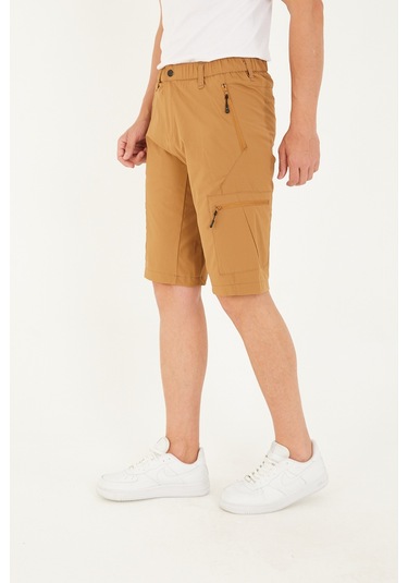 Camp Scoutland Camp715 Outdoor Tactical Su İticili Yazlık Erkek Taktik Şort Hardal