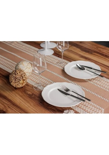 Dolce Casa Masa İçin Dekoratif Yastık Örtü, 35x145 167186624 Kahverengi