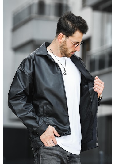 Oksit Vella Vintage Oversize Erkek Deri Ceket 001