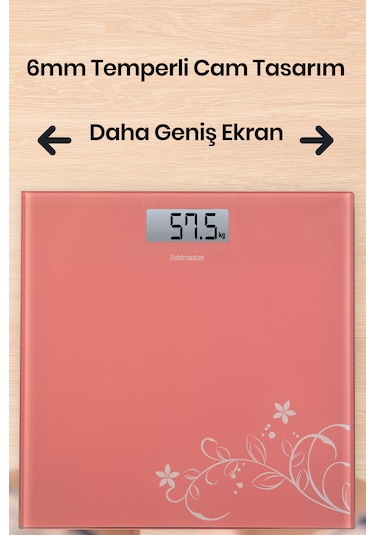 Goldmaster GM-8177 Temperli Cam Banyo Baskül