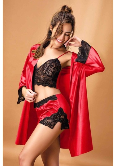 Nurteks 3509 3 Lü Tk Gecelik Amber