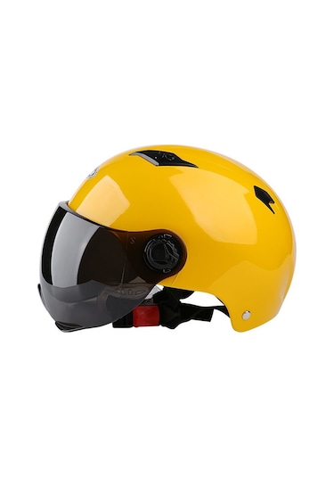 Douler Motosiklet Için Elektrikli Araç Kaskı Sarı