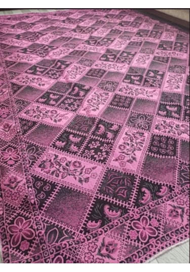 Savan Dokuma Halı Örtüsü 6m² 200 300cm Kale Fuşya