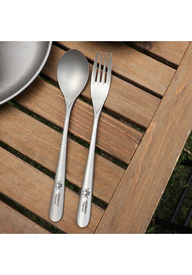 Mufunye Titanyum Çatal Kaşık Seti - Hafif Tasarım Kamp, Yürüyüş Ve Ev Kullanımı Diğer