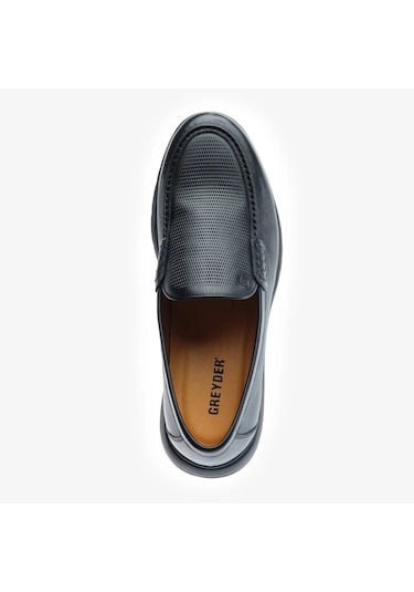 Greyder 64671 Siyah Hakiki Deri Erkek Comfort Ayakkabı-785 Siyah