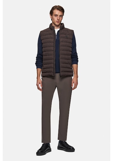 Twn Slim Fit Kahverengi Düz Yelek Mont 5ecy705015033 201