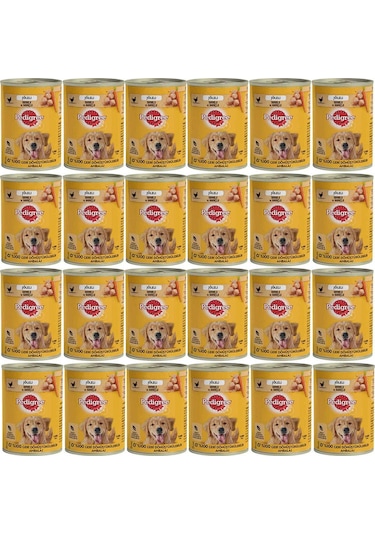 Pedigree Tavuklu Konserve Yetişkin Köpek Maması 24 x 400 G