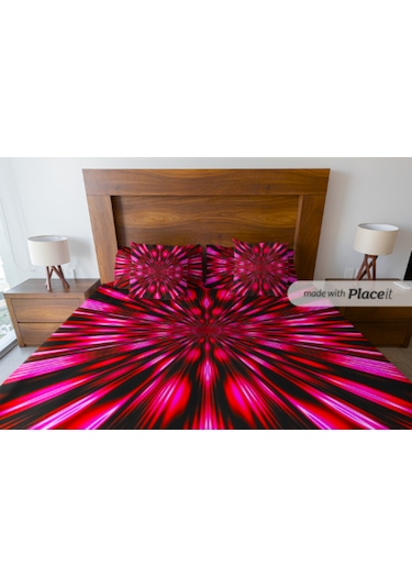 Çift Kişilik Nevresim Takımı Pamuk Saten Antibakteriyel 240 260cm Kırmızı