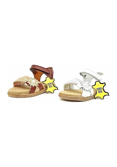 Hakiki Deri Ilk Adım Bebe Deri Sandalet 700s1128 Beyaz