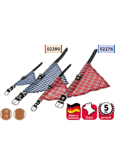 Karlie Deri Bandanalı Boyun Tasma 37 CM Kırmızı