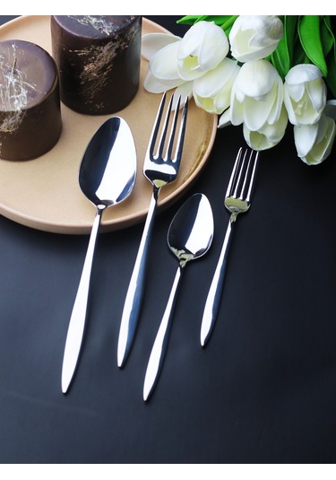 Ares 6 Kişilik 24 Parça Çatal Kaşık Takımı Metal