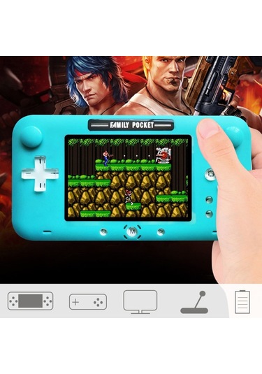 Rs-52fc Psp 4.0 İnç Cep Konsolu El Oyun Oyuncusu, Destek 208 Nes Klasik Oyunları Blue
