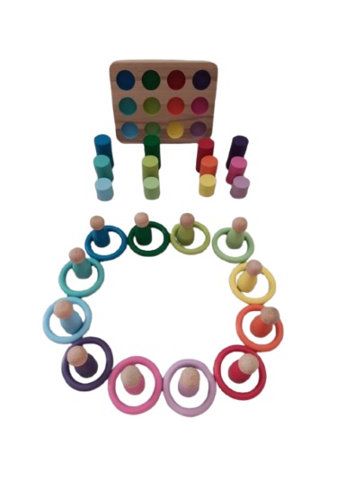 Montessori Eşleştirme Seti 12 Renk 3 Lü Takım