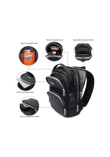 Wiersoon W51831 Tek Askılı Şarj Portlu Omuz/göğüs/sırt Çantası Siyah