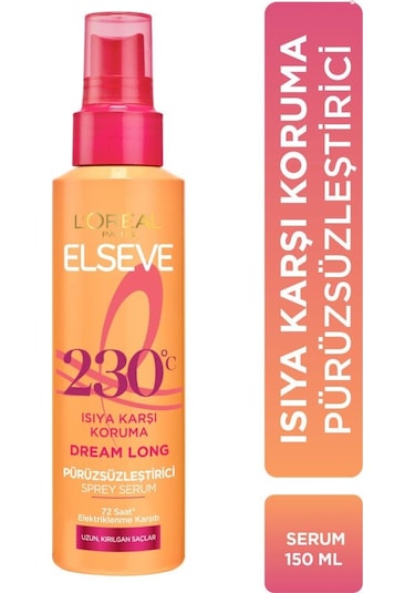 Elseve Dream Long Isı Koruyucu & Pürüzsüzleştirici Sprey Serum 150 ML
