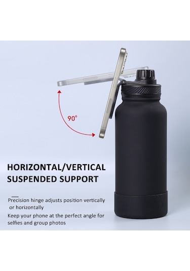 Telefon Manyetik Tutuculu 650ml Spor Şişesi Paslanmaz Çelik Termos Bardak