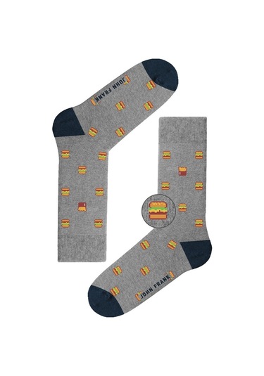 John Frank Cool Socks Uzun Çorap Multıcolor (488750764)-Std Gri