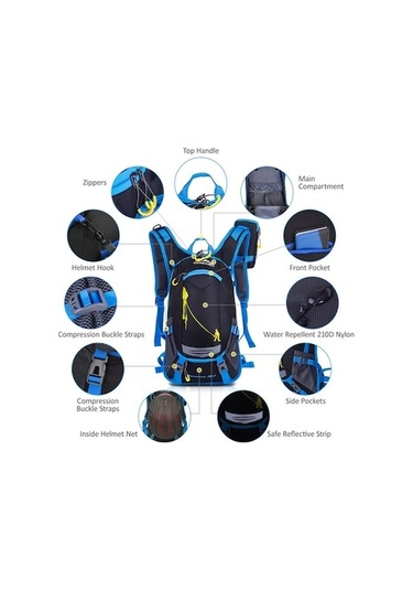 Pazly Skycıty Dağ Bisikleti Sırt Çantası - Ergonomik Tasarım Ve Parlak Turuncu Renk Turuncu, Güvenli Kullanım İçin Güçlendirilmiş Turuncu