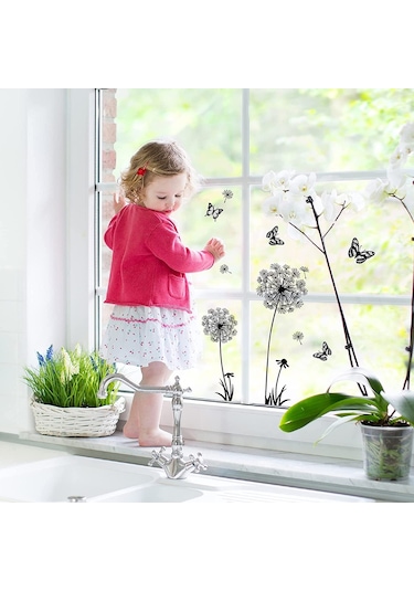 Dıy Karahindiba Kelebekler Duvar Çıkartmaları Uçan Çiçekler Duvar Çıkartmaları Çıkarılabilir Duvar Duvar Sanatı Modern Ev Dekor Diğer