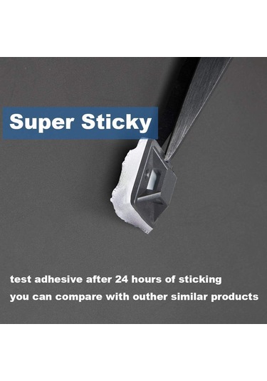 Yaleker 25x25mm Siyah 3m Leke İle Otostik Kablo Bağlama Tutucu Plastik Kanca Konumlandırıcı, 100 Adet