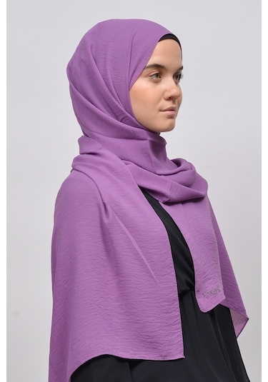 Altobeh Caz Krep Tesettür Kadın Şal - Koyu Lila