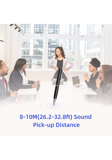 Geeroyoo Profesyonel Kalem Şeklinde Ses Kaydedici - 384 Saat Kayıt, Usb Şarj, Mp3 Çalar, 32gb Hafıza