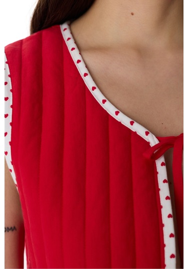 Penti Kırmızı Magnifique Yelek Pijama Üstü