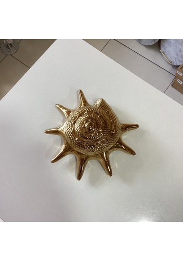 Dekoratif Seramik Deniz Kabuğu Gold Renk