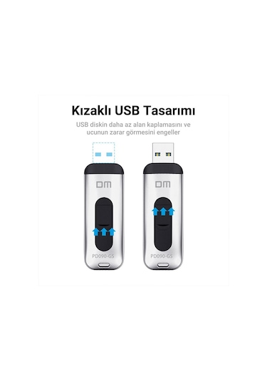 DM PD090 USB 3.0 Alüminyum 64GB Flash Bellek