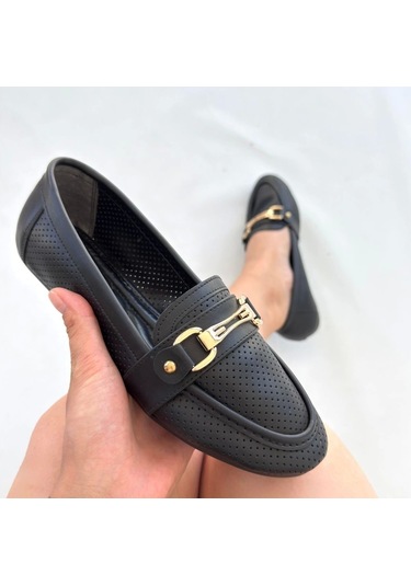 Rain Siyah Cilt Babet Ayakkabı Siyah