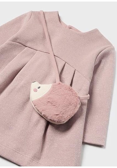 Mayoral Kız Bebek Pembe Elbise Çanta Takım 02915 Pembe